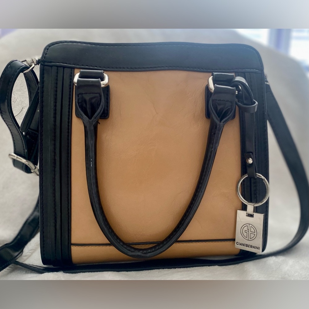 Giant Bernini structured purse with removable and adjustable crossbody strap.